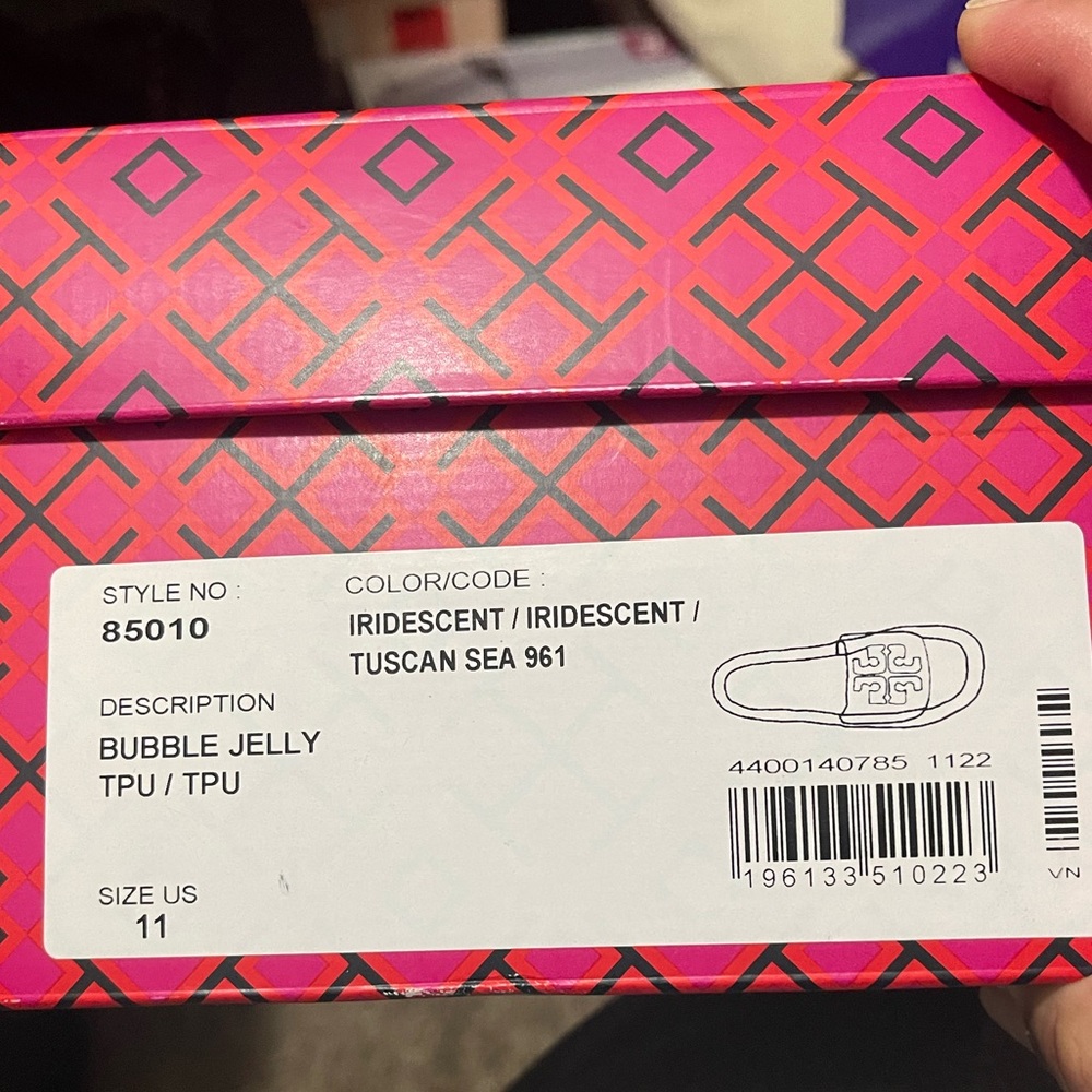 Tory Burch iridescent/tuscan sea bubble jelly